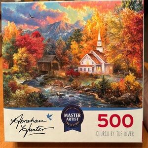 Abraham Hunter 500 piece puzzle - Church By the River